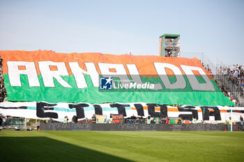 2024-10-20 - Venezia’s supporters during the Italian Serie A soccer championship football match between Venezia FC and Atalanta BC at Pierluigi Penzo Stadium on October 20th, 2024, Venezia, Italy - VENEZIA FC VS ATALANTA BC - ITALIAN SERIE A - SOCCER