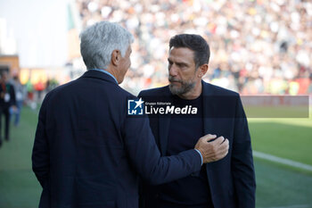 2024-10-20 - Atalanta’s head coach Gian Piero Gasperini and Venezia’s head coach Eusebio Di Francesco during the Italian Serie A soccer championship football match between Venezia FC and Atalanta BC at Pierluigi Penzo Stadium on October 20th, 2024, Venezia, Italy - VENEZIA FC VS ATALANTA BC - ITALIAN SERIE A - SOCCER