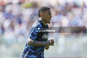 2024-07-26 - Napoli's Italian midfielder Michael Folorunsho during SSC Napoli's 2024-25 preseason training camp in Castel Di Sangro, Abruzzo, Italy. - NAPOLI - PRESS CONFERENCE AND TRAINING - ITALIAN SERIE A - SOCCER