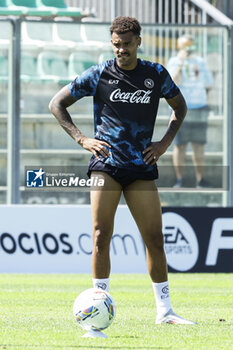 2024-07-26 - Napoli's Belgian forward Cyril Ngonge during SSC Napoli's 2024-25 preseason training camp in Castel Di Sangro, Abruzzo, Italy. - NAPOLI - PRESS CONFERENCE AND TRAINING - ITALIAN SERIE A - SOCCER