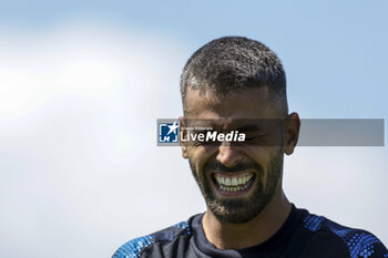 2024-07-26 - Napoli's Italian defender Leonardo Spinazzola during SSC Napoli's 2024-25 preseason training camp in Castel Di Sangro, Abruzzo, Italy. - NAPOLI - PRESS CONFERENCE AND TRAINING - ITALIAN SERIE A - SOCCER