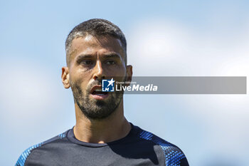 2024-07-26 - Napoli's Italian defender Leonardo Spinazzola during SSC Napoli's 2024-25 preseason training camp in Castel Di Sangro, Abruzzo, Italy. - NAPOLI - PRESS CONFERENCE AND TRAINING - ITALIAN SERIE A - SOCCER