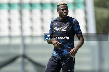 2024-07-26 - Napoli's Nigerian forward Victor Osimhen during SSC Napoli's 2024-25 preseason training camp in Castel Di Sangro, Abruzzo, Italy. - NAPOLI - PRESS CONFERENCE AND TRAINING - ITALIAN SERIE A - SOCCER