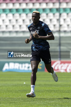 2024-07-26 - Napoli's Nigerian forward Victor Osimhen during SSC Napoli's 2024-25 preseason training camp in Castel Di Sangro, Abruzzo, Italy. - NAPOLI - PRESS CONFERENCE AND TRAINING - ITALIAN SERIE A - SOCCER