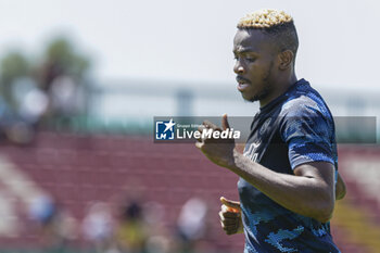 2024-07-26 - Napoli's Nigerian forward Victor Osimhen during SSC Napoli's 2024-25 preseason training camp in Castel Di Sangro, Abruzzo, Italy. - NAPOLI - PRESS CONFERENCE AND TRAINING - ITALIAN SERIE A - SOCCER