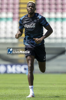 2024-07-26 - Napoli's Nigerian forward Victor Osimhen during SSC Napoli's 2024-25 preseason training camp in Castel Di Sangro, Abruzzo, Italy. - NAPOLI - PRESS CONFERENCE AND TRAINING - ITALIAN SERIE A - SOCCER