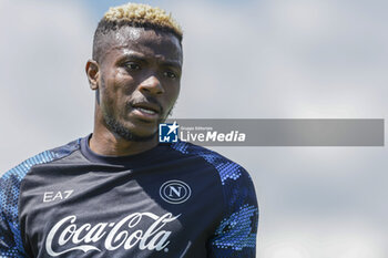 2024-07-26 - Napoli's Nigerian forward Victor Osimhen during SSC Napoli's 2024-25 preseason training camp in Castel Di Sangro, Abruzzo, Italy. - NAPOLI - PRESS CONFERENCE AND TRAINING - ITALIAN SERIE A - SOCCER