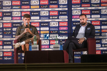 2024-07-26 - Press conference of Napoli's Italian defender Giovanni Di Lorenzo and SSC Napoli’s sport director Giovanni Manna during SSC Napoli's 2024-25 preseason training camp in Castel Di Sangro, Abruzzo, Italy. - NAPOLI - PRESS CONFERENCE AND TRAINING - ITALIAN SERIE A - SOCCER