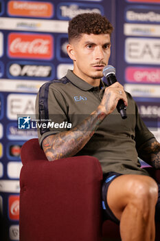 2024-07-26 - Press conference of Napoli's Italian defender Giovanni Di Lorenzo during SSC Napoli's 2024-25 preseason training camp in Castel Di Sangro, Abruzzo, Italy. - NAPOLI - PRESS CONFERENCE AND TRAINING - ITALIAN SERIE A - SOCCER