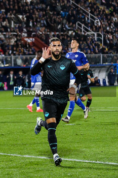 2024-10-31 - celebrates his goal 1-0 Valentin Castellanos (S.S.Lazio) Soccer - Italian ,Serie A - Como 1907 vs S.S.Lazio, 2024-25 game at Stadio Giuseppe Sinigaglia in Como (CO), Italy, 31.10.2024. Photo by Marius Bunduc/LiveMedia - COMO 1907 VS SS LAZIO - ITALIAN SERIE A - SOCCER