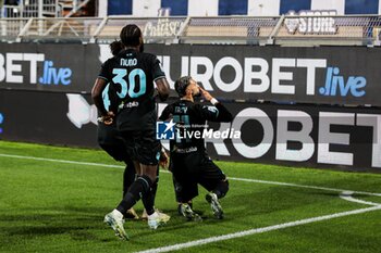 2024-10-31 - celebrates his goal 1-0 Valentin Castellanos (S.S.Lazio) Soccer - Italian ,Serie A - Como 1907 vs S.S.Lazio, 2024-25 game at Stadio Giuseppe Sinigaglia in Como (CO), Italy, 31.10.2024. Photo by Marius Bunduc/LiveMedia - COMO 1907 VS SS LAZIO - ITALIAN SERIE A - SOCCER