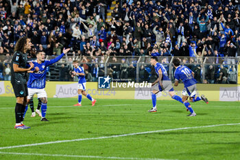 2024-10-31 - celebrates his goal Luca Mazzitelli(Como 1907) Soccer - Italian ,Serie A - Como 1907 vs S.S.Lazio, 2024-25 game at Stadio Giuseppe Sinigaglia in Como (CO), Italy, 31.10.2024. Photo by Marius Bunduc/LiveMedia - COMO 1907 VS SS LAZIO - ITALIAN SERIE A - SOCCER