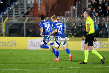 2024-10-31 - celebrates his goal Luca Mazzitelli(Como 1907) Soccer - Italian ,Serie A - Como 1907 vs S.S.Lazio, 2024-25 game at Stadio Giuseppe Sinigaglia in Como (CO), Italy, 31.10.2024. Photo by Marius Bunduc/LiveMedia - COMO 1907 VS SS LAZIO - ITALIAN SERIE A - SOCCER