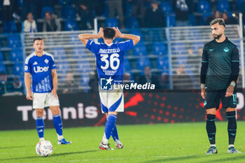 2024-10-31 - celebrates his goal Luca Mazzitelli(Como 1907) Soccer - Italian ,Serie A - Como 1907 vs S.S.Lazio, 2024-25 game at Stadio Giuseppe Sinigaglia in Como (CO), Italy, 31.10.2024. Photo by Marius Bunduc/LiveMedia - COMO 1907 VS SS LAZIO - ITALIAN SERIE A - SOCCER