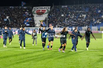 2024-10-31 - Gustav Isaksen(S.S.Lazio) and other teammates celebrate the victory during Soccer - Italian ,Serie A - Como 1907 vs S.S.Lazio, 2024-25 game at Stadio Giuseppe Sinigaglia in Como (CO), Italy, 31.10.2024. Photo by Marius Bunduc/LiveMedia - COMO 1907 VS SS LAZIO - ITALIAN SERIE A - SOCCER