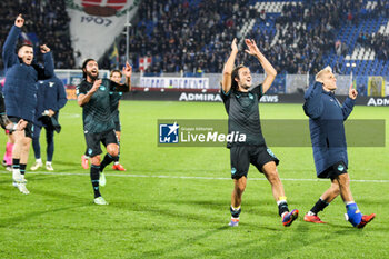 2024-10-31 - Matteo Guendouzi(S.S.Lazio) and other teammates celebrate the victory during Soccer - Italian ,Serie A - Como 1907 vs S.S.Lazio, 2024-25 game at Stadio Giuseppe Sinigaglia in Como (CO), Italy, 31.10.2024. Photo by Marius Bunduc/LiveMedia - COMO 1907 VS SS LAZIO - ITALIAN SERIE A - SOCCER