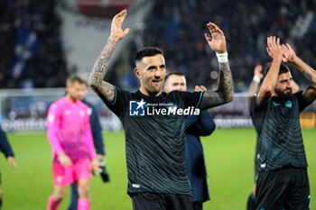 2024-10-31 - Valentin Castellanos (S.S.Lazio)teammates celebrate the victory during Soccer - Italian ,Serie A - Como 1907 vs S.S.Lazio, 2024-25 game at Stadio Giuseppe Sinigaglia in Como (CO), Italy, 31.10.2024. Photo by Marius Bunduc/LiveMedia - COMO 1907 VS SS LAZIO - ITALIAN SERIE A - SOCCER