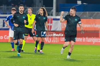 2024-10-31 - Patric(S.S.Lazio) celebrates his goal Soccer - Italian ,Serie A - Como 1907 vs , 2024-25 game at Stadio Giuseppe Sinigaglia in Como (CO), Italy, 31.10.2024. Photo by Marius Bunduc/LiveMedia - COMO 1907 VS SS LAZIO - ITALIAN SERIE A - SOCCER