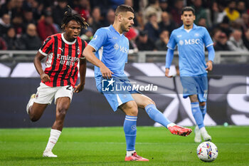 2024-10-29 - Samuel CHUKWUEZE of AC Milan and Alessandro BUONGIORNO of Napoli during the Italian championship Serie A football match between AC Milan and SSC Napoli on 29 October 2024 at San Siro stadium in Milan, Italy - FOOTBALL - ITALIAN CHAMP - MILAN V NAPOLI - ITALIAN SERIE A - SOCCER