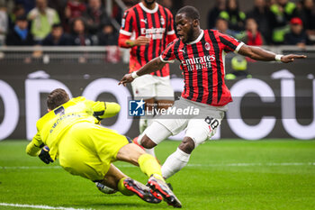 2024-10-29 - Yunus MUSAH of AC Milan during the Italian championship Serie A football match between AC Milan and SSC Napoli on 29 October 2024 at San Siro stadium in Milan, Italy - FOOTBALL - ITALIAN CHAMP - MILAN V NAPOLI - ITALIAN SERIE A - SOCCER