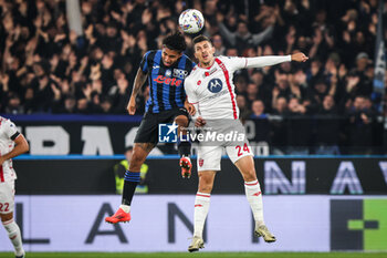 2024-10-30 - Ederson Jose DOS SANTOS LOURENCO DA SILVA of Atalanta and Mirko MARIC of AC Monza during the Italian championship Serie A football match between Atalanta BC and AC Monza on 30 October 2024 at Gewiss Stadium in Bergamo, Italy - ATALANTA VS MONZA - ITALIAN SERIE A - SOCCER