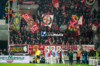 2024-10-30 - AC Monza supporters of curva Davide Pieri during the Italian championship Serie A football match between Atalanta BC and AC Monza on 30 October 2024 at Gewiss Stadium in Bergamo, Italy - ATALANTA VS MONZA - ITALIAN SERIE A - SOCCER