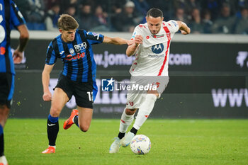 2024-10-30 - Danilo D'Ambrosio (AC Monza) and Charles De Ketelaere (Atalanta BC) during the Italian championship Serie A football match between Atalanta BC and AC Monza on 30 October 2024 at Gewiss Stadium in Bergamo, Italy - ATALANTA VS MONZA - ITALIAN SERIE A - SOCCER