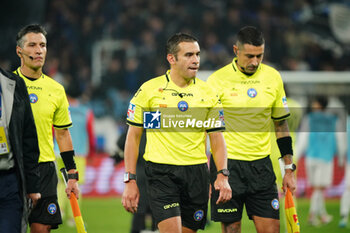 2024-10-30 - Marco Piccinini (Referee) during the Italian championship Serie A football match between Atalanta BC and AC Monza on 30 October 2024 at Gewiss Stadium in Bergamo, Italy - ATALANTA VS MONZA - ITALIAN SERIE A - SOCCER