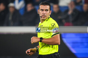 2024-10-30 - Referee Marco PICCININI during the Italian championship Serie A football match between Atalanta BC and AC Monza on 30 October 2024 at Gewiss Stadium in Bergamo, Italy - ATALANTA VS MONZA - ITALIAN SERIE A - SOCCER