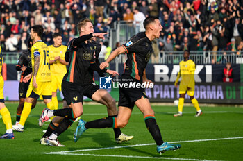 2024-11-09 - Venezia’s Hans Nicolussi Caviglia celebrates after scoring a goal - VENEZIA FC VS PARMA CALCIO - ITALIAN SERIE A - SOCCER