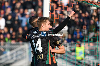 2024-11-09 - Venezia’s Hans Nicolussi Caviglia celebrates after scoring a goal - VENEZIA FC VS PARMA CALCIO - ITALIAN SERIE A - SOCCER