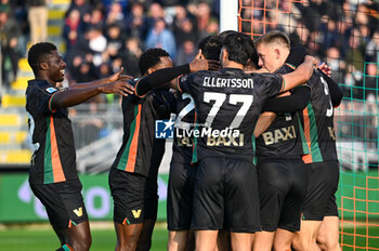 2024-11-09 - Venezia Football Club celebrates after scoring a goal - VENEZIA FC VS PARMA CALCIO - ITALIAN SERIE A - SOCCER