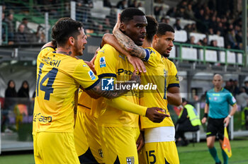 2024-11-09 - Parma’s Ange-Yoan Bonnycelebrates after scoring a goal - VENEZIA FC VS PARMA CALCIO - ITALIAN SERIE A - SOCCER