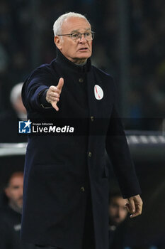 2024-11-24 - Claudio Ranieri coach of AS Roma gestures during the Serie A Enilive between SSC Napoli vs AS Roma at Diego Armando Maradona Stadium - SSC NAPOLI VS AS ROMA - ITALIAN SERIE A - SOCCER