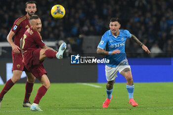 2024-11-24 - Angelino of AS Roma in action during the Serie A Enilive between SSC Napoli vs AS Roma at Diego Armando Maradona Stadium - SSC NAPOLI VS AS ROMA - ITALIAN SERIE A - SOCCER