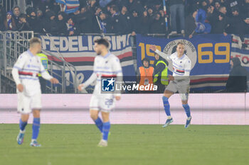 2024-01-14 - Manuel De Luca (Sampdoria) Celebrates after scoring a goal - VENEZIA FC VS UC SAMPDORIA - ITALIAN SERIE B - SOCCER