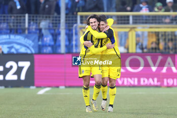 2024-01-20 - Miguel Veloso (Pisa) and Tomas Esteves (Pisa) celebrates after scoring a goal during the Serie BKT match between Lecco and Pisa at Stadio Mario Rigamonti-Mario Ceppi on January 20, 2024 in Lecco, Italy.
(Photo by Matteo Bonacina/LiveMedia) - LECCO 1912 VS AC PISA - ITALIAN SERIE B - SOCCER
