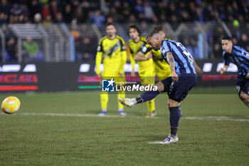 2024-01-20 - Franco Lepore (Lecco) scores a goal during the Serie BKT match between Lecco and Pisa at Stadio Mario Rigamonti-Mario Ceppi on January 20, 2024 in Lecco, Italy.
(Photo by Matteo Bonacina/LiveMedia) - LECCO 1912 VS AC PISA - ITALIAN SERIE B - SOCCER