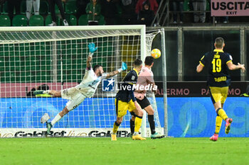 2024-01-20 - Mirko Pigliacelli (Palermo F.C.) saves the ball during the Italian Serie BKT match between Palermo F.C. vs Modena F.C. 2018 on 20 January 2024 at the Renzo Barbera stadium in Palermo, Italy - PALERMO FC VS MODENA FC - ITALIAN SERIE B - SOCCER