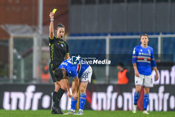 2024-02-03 - The Referee of the match Sara Maria Sole Ferrieri Caputi to Livorno

 Yellow card for Gerard Yepes Laut (Sampdoria) - UC SAMPDORIA VS MODENA FC - ITALIAN SERIE B - SOCCER