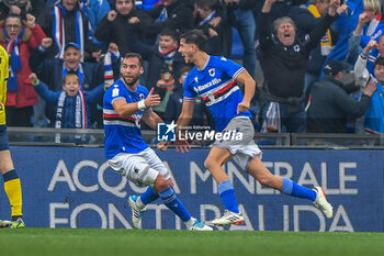 2024-02-03 - Facundo Gonzalez (Sampdoria) celebrates after scoring a goal - UC SAMPDORIA VS MODENA FC - ITALIAN SERIE B - SOCCER