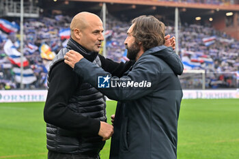 2024-02-03 - Paolo Bianco (Modena) head coach and Andrea Pirlo (Sampdoria) head coach - UC SAMPDORIA VS MODENA FC - ITALIAN SERIE B - SOCCER