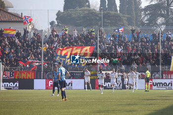 2024-02-17 - Team of Cosenzacelebrates after scoring a goal during the Serie BKT match between Lecco and Cosenza at Stadio Mario Rigamonti-Mario Ceppi on February 17, 2024 in Lecco, Italy.
(Photo by Matteo Bonacina/LiveMedia) - LECCO 1912 VS COSENZA CALCIO - ITALIAN SERIE B - SOCCER