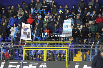 2024-02-27 - Fans of Lecco with a banner for Nicolo Buso (Lecco) during the Serie BKT match between Lecco and Como at Stadio Mario Rigamonti-Mario Ceppi on February 27, 2024 in Lecco, Italy.
(Photo by Matteo Bonacina/LiveMedia) - LECCO 1912 VS COMO 1907 - ITALIAN SERIE B - SOCCER