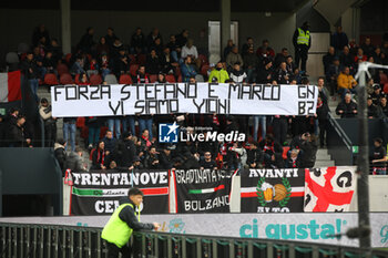 2024-03-02 - Fans of Sudtirol with a banner during the Serie BKT match between Sudtirol and Lecco at Stadio Druso on March 2, 2024 in Bolzano, Italy.
(Photo by Matteo Bonacina/LiveMedia) - FC SüDTIROL VS LECCO 1912 - ITALIAN SERIE B - SOCCER