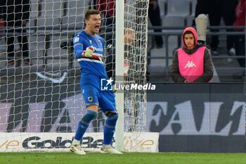 2024-03-16 - Filip Stankovic of Sampdoria celebrates having saved a penalty - SSC BARI VS UC SAMPDORIA - ITALIAN SERIE B - SOCCER