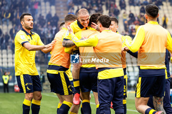 2024-04-01 - Antonio Palumbo (Modena) celebrates after scoring the gol of 1-0 - MODENA FC VS SSC BARI - ITALIAN SERIE B - SOCCER