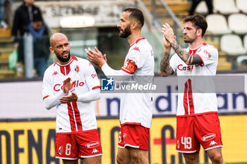 2024-04-01 - Valerio Di Cesare, Ahmed Benali and Mattia Aramu (Bari) - MODENA FC VS SSC BARI - ITALIAN SERIE B - SOCCER
