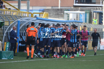 2024-04-13 - Team of Lecco celebrates after scoring a goal during the Serie BKT match between Lecco and Reggiana at Stadio Mario Rigamonti-Mario Ceppi on April 13, 2024 in Lecco, Italy.
(Photo by Matteo Bonacina/LiveMedia) - LECCO 1912 VS AC REGGIANA - ITALIAN SERIE B - SOCCER