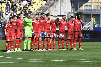 2024-04-13 - Spezia team during Serie B between Parma vs Spezia at Tardini Stadium - PARMA CALCIO VS SPEZIA CALCIO - ITALIAN SERIE B - SOCCER